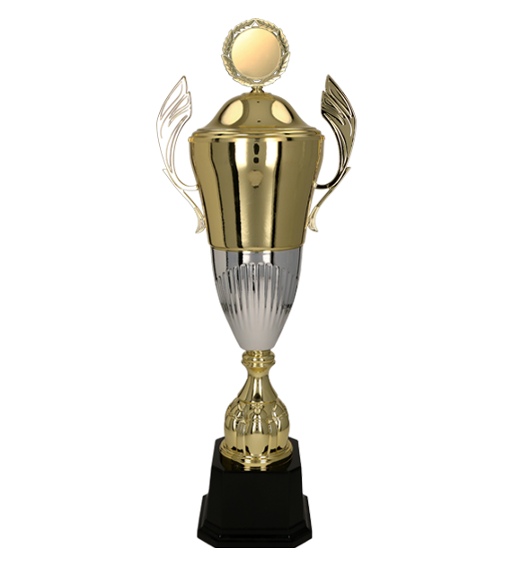 Puchar metalowy złoto-srebrny Diuna 3105-N – z pokrywką lub bez, 6 rozmiarów (47–76 cm)