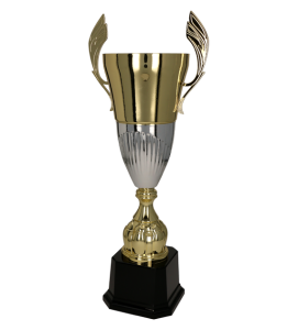 Puchar metalowy złoto-srebrny Diuna 3105-N – z pokrywką lub bez, 6 rozmiarów (47–76 cm) – zdjęcie 2