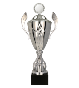 Puchar metalowy srebrny Edos 4127 – z pokrywką lub bez, 12 rozmiarów (32–58 cm)