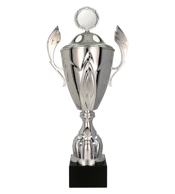 Puchar metalowy srebrny Edos 4127 – z pokrywką lub bez, 12 rozmiarów (32–58 cm)