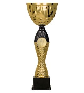 Puchar metalowy złoto-czarny 4221 – z pokrywką lub bez, 10 rozmiarów (22–56 cm) – zdjęcie 2