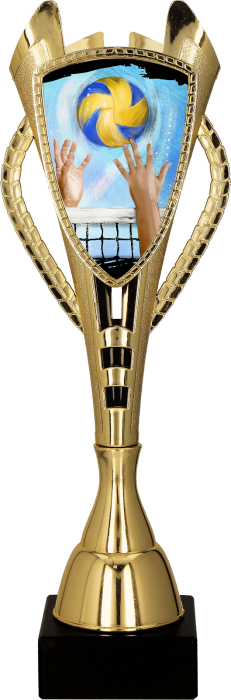 Puchar plastikowy złoty 7243/VOL – siatkówka, 6 rozmiarów (30–44 cm)