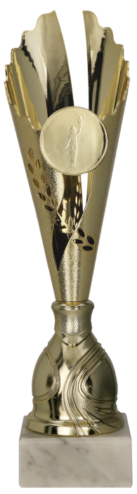 Puchar plastikowy złoty 7244 – 6 rozmiarów (33–39,5 cm)