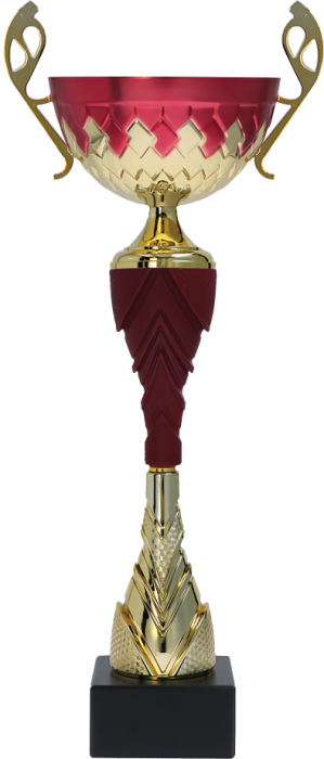 Puchar metalowy złoto-burgundowy 7256 – 9 rozmiarów (26,5–50 cm)