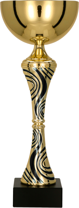 Puchar metalowy złoto-czarny 8359 – z pokrywką lub bez, 16 rozmiarów (23,5–51 cm) – zdjęcie 2