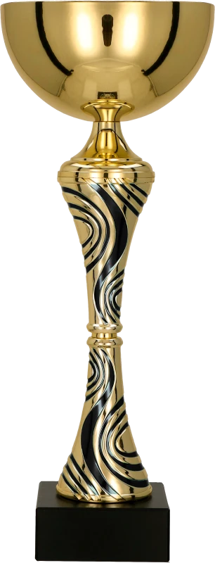 Puchar metalowy złoto-czarny 8359 – z pokrywką lub bez, 16 rozmiarów (23,5–51 cm) – zdjęcie 2