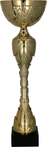 Puchar metalowy złoty 8487 – z pokrywką lub bez, 17 rozmiarów (23,5–61 cm) – zdjęcie 2