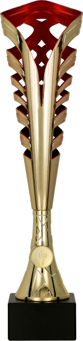 Puchar plastikowy złoto-czerwony 9232 – 3 rozmiary (35,5–41 cm)
