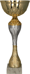 Puchar metalowy złoto-srebrny 9266 – z pokrywką lub bez, 13 rozmiarów (21–46,5 cm) – zdjęcie 2