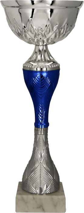 Puchar metalowy srebrno-niebieski 9267 – z pokrywką lub bez, 13 rozmiarów (21–46,5 cm) – zdjęcie 2