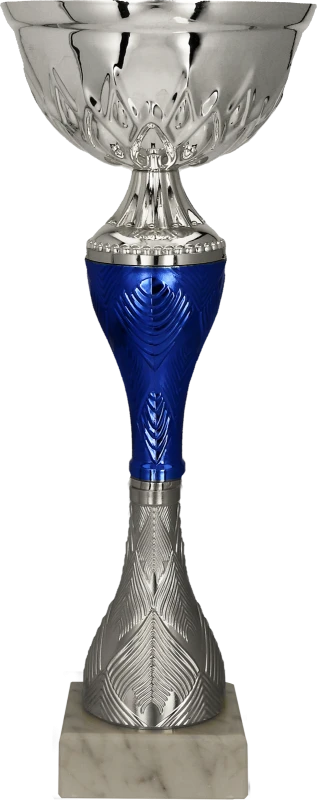 Puchar metalowy srebrno-niebieski 9267 – z pokrywką lub bez, 13 rozmiarów (21–46,5 cm) – zdjęcie 2