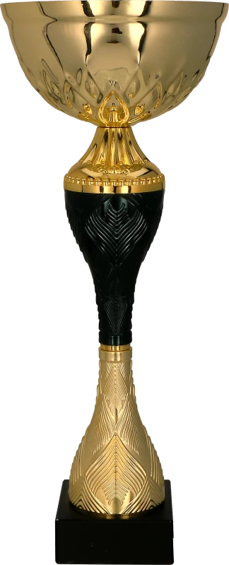 Puchar metalowy złoto-czarny 9268 – z pokrywką lub bez, 13 rozmiarów (21–46,5 cm) – zdjęcie 2