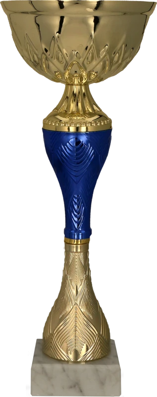 Puchar metalowy złoto-niebieski 9269 – z pokrywką lub bez, 13 rozmiarów (21–46,5 cm) – zdjęcie 2