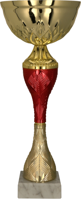 Puchar metalowy złoto-czerwony 9270 – z pokrywką lub bez, 13 rozmiarów (21–46,5 cm) – zdjęcie 2