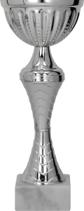 Puchar metalowy srebrny 9271 – z pokrywką lub bez, 9 rozmiarów (18,5–35 cm)