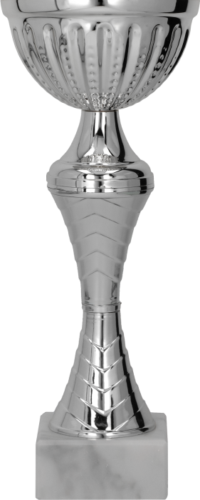 Puchar metalowy srebrny 9271 – z pokrywką lub bez, 9 rozmiarów (18,5–35 cm)