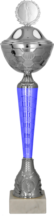 Puchar metalowy niebieski 9288 – z pokrywką lub bez, 15 rozmiarów (27–52 cm)