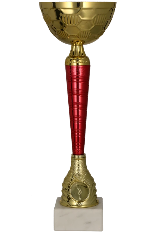 Puchar metalowy złoto-czerwony 9290 – z pokrywką lub bez, 15 rozmiarów (27–52 cm) – zdjęcie 2
