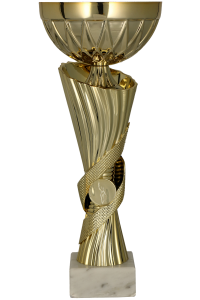 Puchar metalowy złoty 9293 – z pokrywką lub bez, 10 rozmiarów (22,5–50 cm) – zdjęcie 2