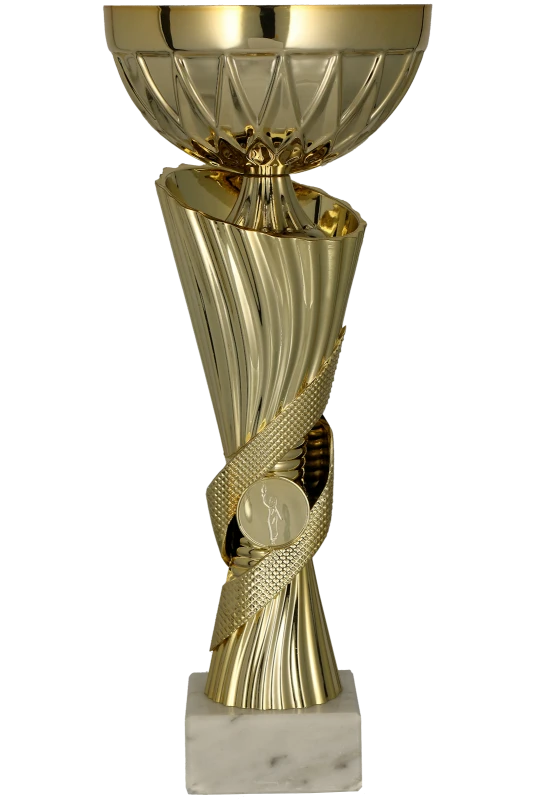 Puchar metalowy złoty 9293 – z pokrywką lub bez, 10 rozmiarów (22,5–50 cm) – zdjęcie 2