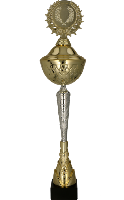 Puchar metalowy złoto-srebrny z pokrywką 9298 – 9 rozmiarów (41–63,5 cm)