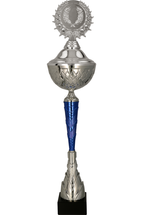 Puchar metalowy srebrno-niebieski z pokrywką 9300 – 9 rozmiarów (41–63,5 cm)