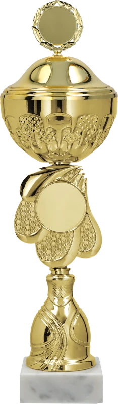 Puchar metalowy złoty 9320 – z pokrywką lub bez, 16 rozmiarów (19–50,5 cm)