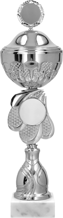 Puchar metalowy srebrny 9321 – z pokrywką lub bez, 16 rozmiarów (19–50,5 cm)