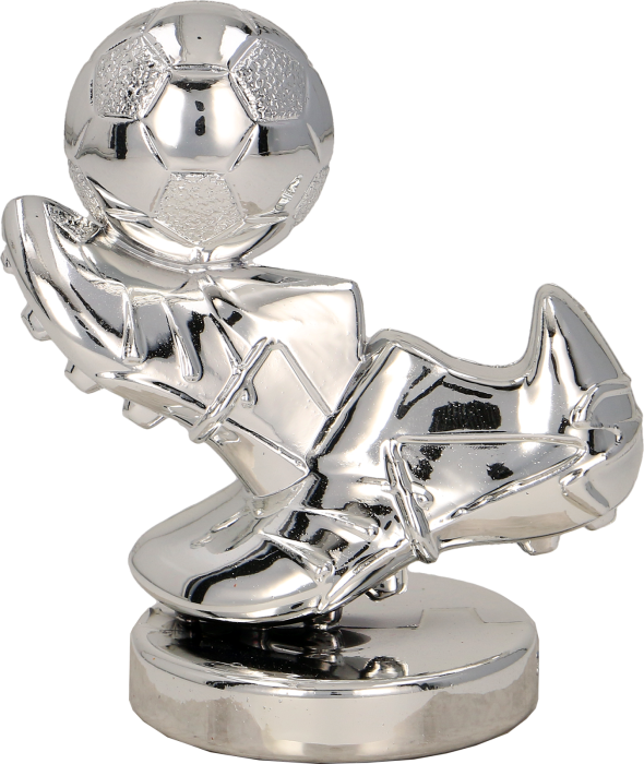 Figurka plastikowa srebrna B325/S – piłka nożna, 8 cm