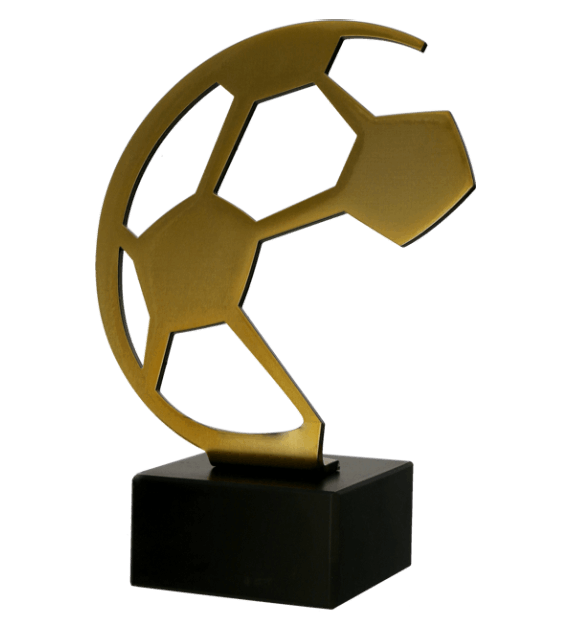 Statuetka metalowa Bigline na marmurowej podstawie BL-SOC3 – piłka nożna, 30 cm