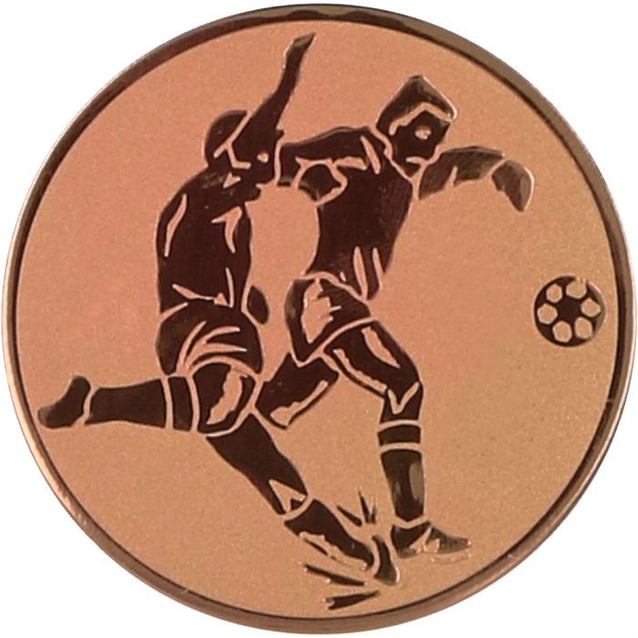Emblemat aluminiowy brązowy 25 mm (wklejka) D1-A2/B – piłka nożna