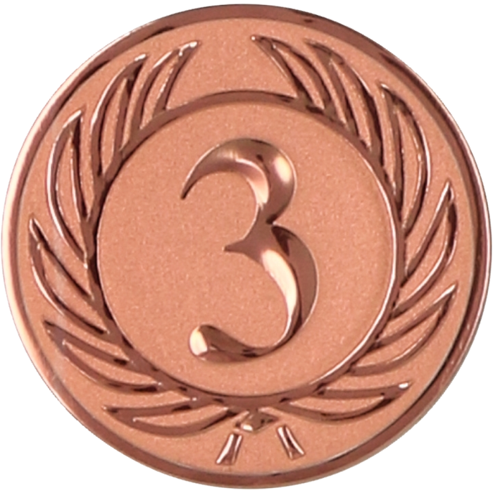 Emblemat aluminiowy 25 mm (wklejka) D1-A38 – numer 3