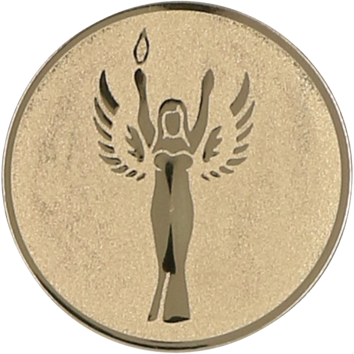Emblemat aluminiowy złoty 25 mm (wklejka) D1-A41/G – Wiktoria