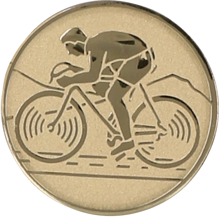 Emblemat aluminiowy 25 mm (wklejka) D1-A99 – kolarstwo, kolarz