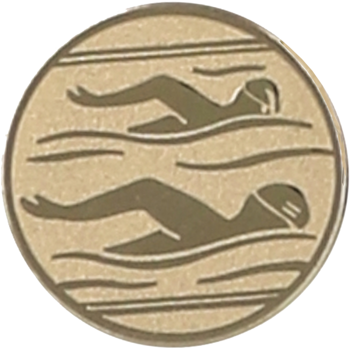 Emblemat aluminiowy 50 mm (wklejka) D2-A10 – pływanie, II