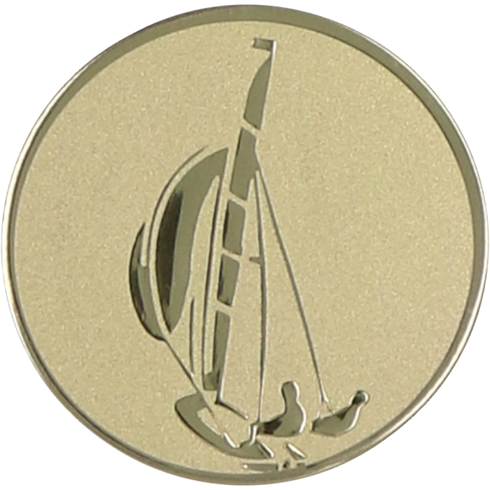 Emblemat aluminiowy 50 mm (wklejka) D2-A16 – sporty wodne, żaglówka
