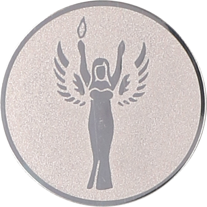 Emblemat aluminiowy srebrny 50 mm (wklejka) D2-A41/S – Wiktoria