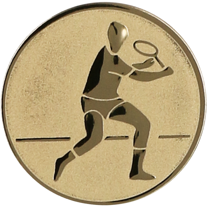 Emblemat aluminiowy 50 mm (wklejka) D2-A43 – tenis ziemny, mężczyzn