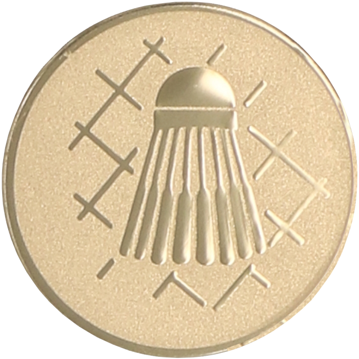 Emblemat aluminiowy 50 mm (wklejka) D2-A45 – badminton