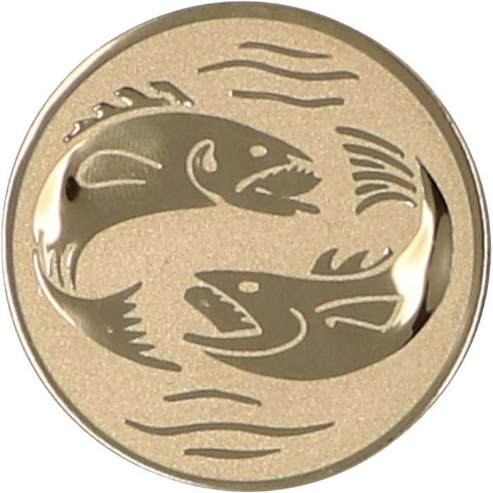 Emblemat aluminiowy 50 mm (wklejka) D2-A56 – wędkarstwo, ryby