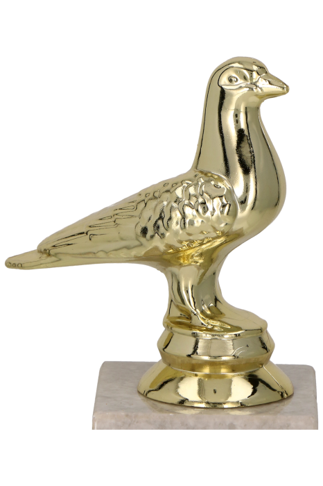 Figurka plastikowa złota F03/G – gołębiarstwo, gołąb, 8 cm