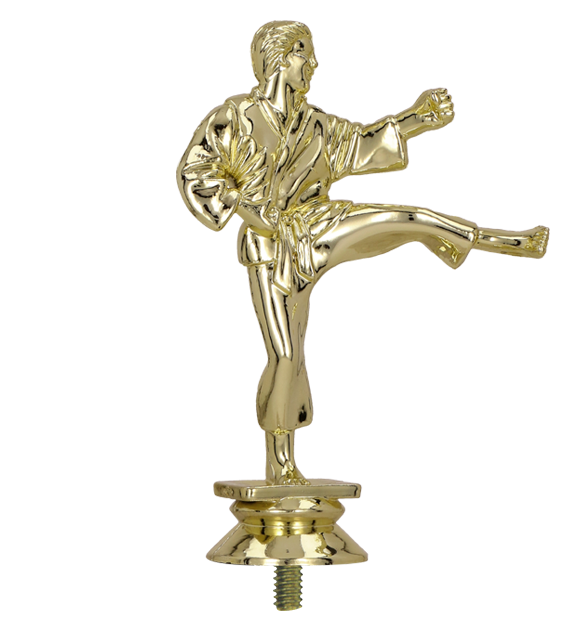 Figurka plastikowa złota F10/G – karate, 13 cm