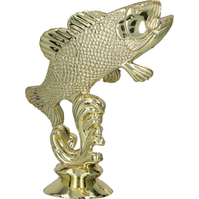 Figurka plastikowa złota F110/G – wędkarstwo, ryba łosoś, 9 cm