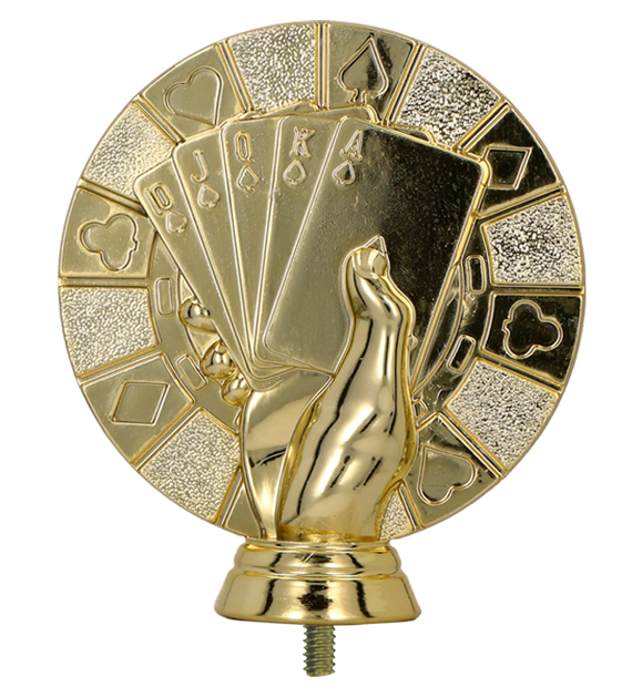 Figurka plastikowa złota F236/G – karty, 9,5 cm