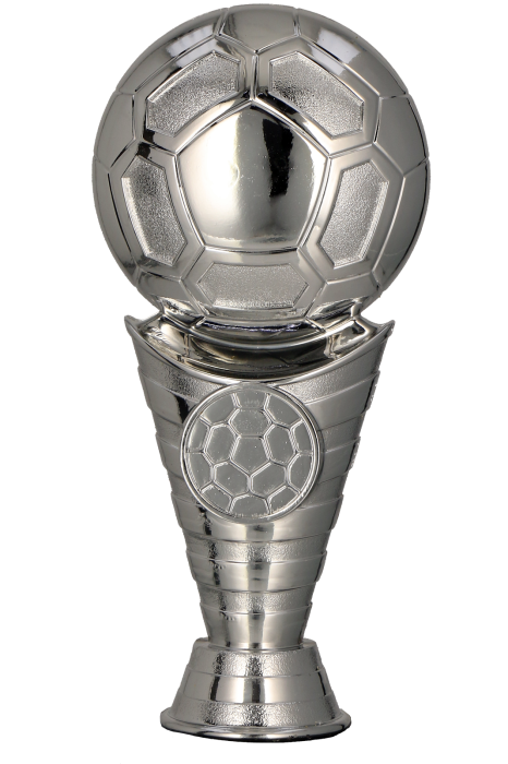 Figurka plastikowa srebrna F262/S – piłka nożna, 14,5 cm