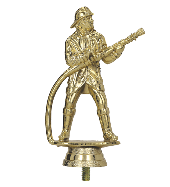 Figurka plastikowa złota F47/G – strażactwo, strażak, 13 cm