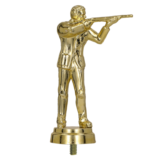 Figurka plastikowa złota F49/G – strażactwo, strzelanie, 9,5 cm