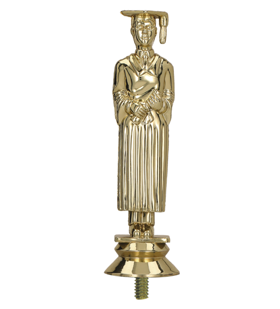 Figurka plastikowa złota F87/G – szkoła i edukacja, szkoła, absolwent mężczyzna, 13 cm
