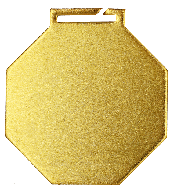 Medal stalowy Q-Medals w kolorze antycznego złota MC6003/AG – premium, Ø 60 mm