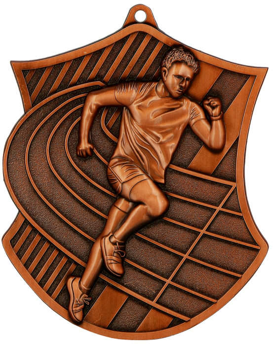 Medal odlewany brązowy MD8061/B – biegi, 80 × 60 mm